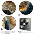 thumbnail image 3 of Designart Deep Blue And Gold Single Flower I Canvas Wall Art, 3 of 5
