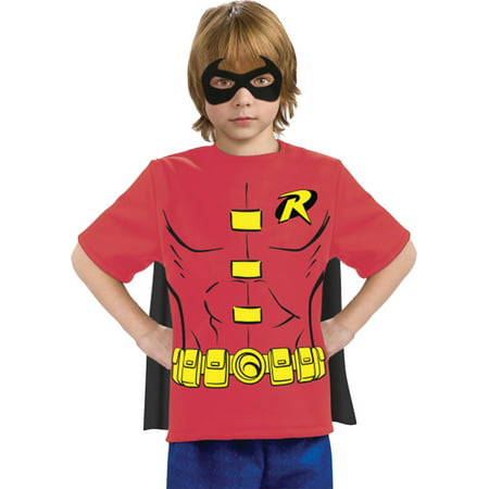 Morris Costumes Boys Dc Superhero Batman's Sidekick Robin Shirt 4-6, Style