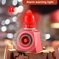 Mulaxen Outdoor Siren Alarm 120 dB Industrial Warning Light Multipurpose Horn Siren for Gantry