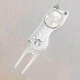 thumbnail image 4 of Golf Pitch Divot Repair Switchblade Ball Marker Groove Cleaner Ball Marker with Silver, 4 of 9