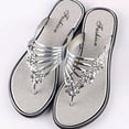 thumbnail image 4 of Chanclas para mujer, 1 par de chanclas planas para caminar para mujer, chanclas casuales diseñadas para brindar precisión, 4 of 5