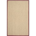 thumbnail image 2 of Safavieh Natural Fiber Collection NF115D Border Herringbone Seagrass Area Rug, 4' x 6', Red, 2 of 5