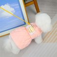 thumbnail image 4 of Dog Dress for Small Dogs Cartoon Cute Outerdoor Clothes with Leash Ring Warm Coat Clothes Spring Clothes,Pink,S, 4 of 6