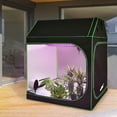 thumbnail image 3 of Gymax 60''x60''x72'' Mylar Hydroponic Grow Tent Roof Cube w/Window Floor Tray, 3 of 10