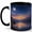 Black, variant on Moonlit Mountain Lake 11oz Ceramic Mug, Night Sky Nature Coffee Cup