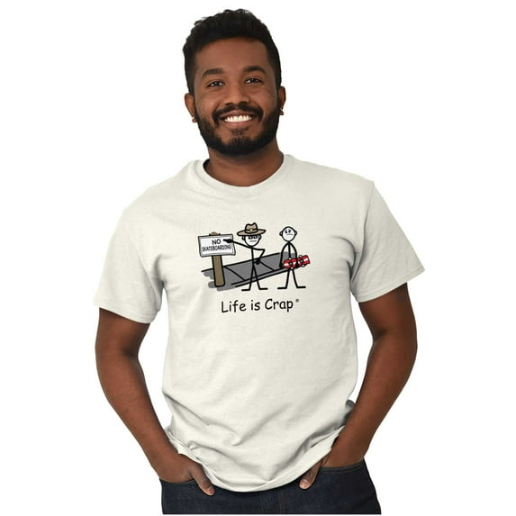 No Skateboarding Skater Rebel Novelty Mens Graphic T Shirt Tees Brisco Brands