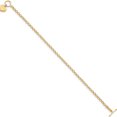 thumbnail image 2 of 14K Yellow Gold Puffed Mom Heart Toggle Bracelet Made In Indonesia sf2724-7.5, 2 of 5