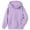 Purple, variant on lnmuld Teen Hoodies Solid Color Girls Zip Up Hooded Sweatshirt Long Sleeve Pullover Casual Outerwear Soft Kids Athletic Jacket for Playground School Daily Wear Comfortable Size:9-10 Years