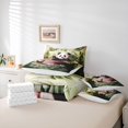 thumbnail image 5 of Feelyou Kawaii Jungle Panda Bedding Comforter Set 7pcs, Happy Holiday Party Queen Bedding Sets, Cartoon Animal Lover Reversible Queen Sheet Sets, Luxury Bedroom Decor, 5 of 7