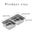 thumbnail image 5 of Stainless Steels Snacks Container with Lid 2 Compartment Lunch Box Food Storage Meal Prep Container for Outdoor Camping, 5 of 13
