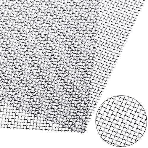 SATINIOR 2 Packs Stainless Steel Woven Wire Mesh Rodent Proof Screen Mesh for Cage Net Mesh, Cabinets Wire Mesh, Window Screen Door Mesh, 11.8 x 11.8 Inch