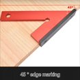 thumbnail image 6 of YongCo Triangle Ruler 45 Degree Ruler Aluminum Scribing Ruler Measuring Ruler Measurement Tool Protractor, 6 of 7