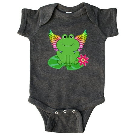 

Inktastic Frog Lily Pad Wings Gift Baby Girl Bodysuit