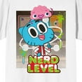 thumbnail image 2 of The Amazing World of Gumball Gumball Watterson, Nerd Level on White Short Sleeve Adult T-Shirt-6XL, 2 of 4
