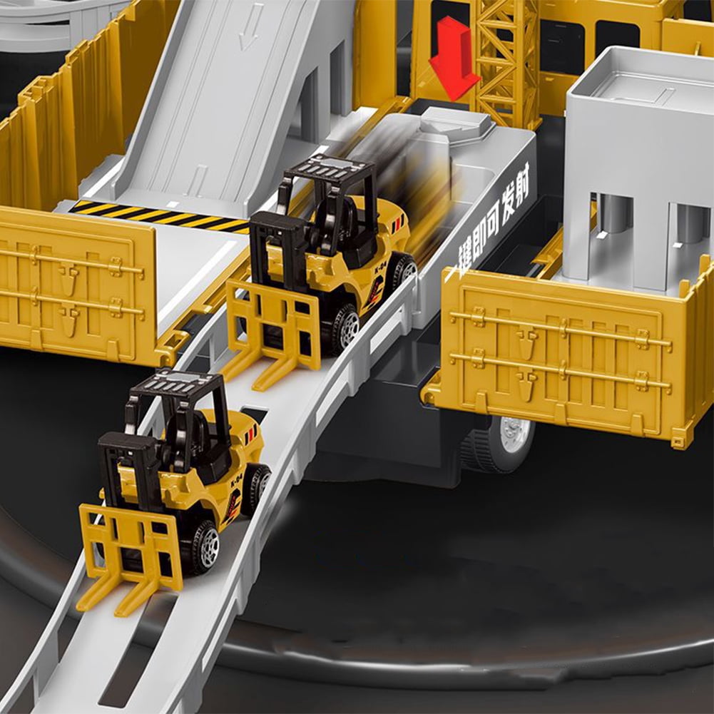 Godderr Kids Toddlers Construction Cars Set Toys for Boys Crane Truck Toy Truck Metal Die Cast Crane Large Engineering Crane Boys' Truck Alloy Set,Construction Vehicle Toy for 3+