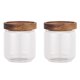 thumbnail image 1 of YUNXNK Tarros de azúcar, recipientes de almacenamiento, tarros de cocina, recipientes sellados de bambú para encimera, botellas, tapas para té y mermelada, 1 of 4