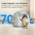 thumbnail image 3 of CATLINK Automatic Litter Box, Self Cleaning Cat Litter Box, Odor Removal, APP Control, Large Litter Box for Multi Cats, 70L, 3 of 12
