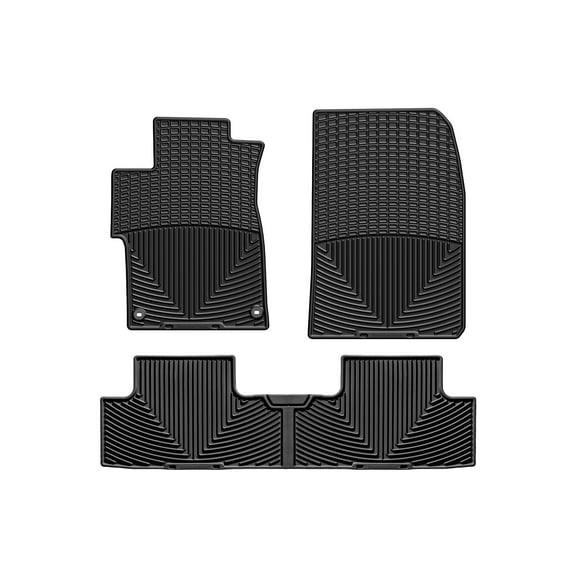 WeatherTech All-Weather Floor Mats compatible with Honda Civic, Civic Si - 1st & 2nd Row, Black