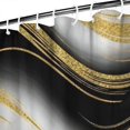 thumbnail image 3 of Black Marble Gold Wave Pattern Shower Curtain 84"x72" ,Bathroom Decorative Shower Curtains Set with 12 Hooks,Modern Waterproof Washable Shower Curtain, 3 of 6