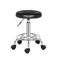 thumbnail image 6 of Hassch 18.5"-24.2" Height-Adjustable Rolling Stool, PU Leather Swivel Round Salon Stools with Five Wheels, for Drafting Work, Barber Shop, Black, 6 of 10