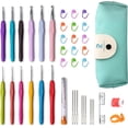 thumbnail image 3 of Juego de Agujas de Ganchillo de 12 Tamaños para Manos Artríticas, Mangos Ergonómicos de Agarre Suave, Kit de Ganchillo para Principiantes, Regalos de Navidad para Mujeres, Aguja de Ganchillo Grande co, 3 of 4