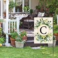 thumbnail image 3 of Monogram Letter C Floral Garden Flag 12x18 Inch Double Sided Outside, Family Last Name Initial Yard Outdoor Decoration, 3 of 6