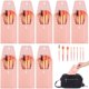 thumbnail image 1 of 8 juegos de brochas de maquillaje de viaje, bolsa para brochas de maquillaje con 8 brochas, regalo de dama de honor, brocha de maquillaje de fibra sintética, juego de brochas para base, rubor y sombra, 1 of 6