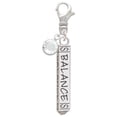 thumbnail image 2 of Delight Jewelry Balance Bar - Silvertone Clip on Charm with Clear Crystal Drop, 2 of 4