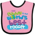 thumbnail image 3 of Inktastic Daddy Worlds Best Roofer Boys or Girls Baby Bib, 3 of 4