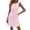 Pink, variant on Summer Mini Dress for Women Crew Neck Sleeveless Solid Basic Short Dresses Business Casual Vacation Tank Dress