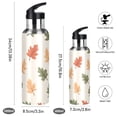thumbnail image 2 of Yayeee 33oz Insulated Water Bottle Double Wall Stainless Steel with Flip Straw Lid, Green Autumn Leaves, 2 of 7