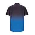 thumbnail image 5 of EQWLJWE Dress Shirt for Mens Vintage Bowling Short Sleeve Shirts Gradient Button Down Casual Shirt Fun Mardi Gras Tops for Valentine's Day, 5 of 5