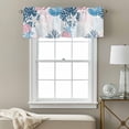 thumbnail image 3 of Summer Marine Life Valance Curtain Graffiti Pink Corals Shell Conch Sea Starfish Window Valances Rod Pocket Short Curtains Window Treatments for Kitchen Bedroom Bathroom Laundry 54" x 18", 3 of 9