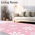 thumbnail image 2 of ODIKA 2'x3' Machine Washable Non-Slip Area Rug, Whimsical Winter Wonderland Decorative Floor Covering High Traffic Rug, Pink, 608029, 2 of 7