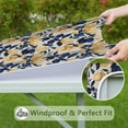 thumbnail image 6 of Yellow Lemon Fruit Leaves Beige Pattern Square Fitted Tablecloth with Elastic Edge,Square Table Cover,Washable Elastic Table Cover for Home Kitchen Party Decor 34"x34", 6 of 6