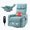 Antique blue green, variant on CQSXDA Living Room Heat Massage Recliner Chair in Light Fabric Featuring Rocker and Swivel Design