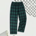 thumbnail image 4 of GuangCheng George Men Plaid Flannel Lounge Pants Soft Comfortable Elastic Drawstring Waist Loose Fit Casual Sleepwear Pajama Bottoms,Size:M, 4 of 9
