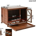 thumbnail image 2 of ZephyPaws Wooden Dog Crate Furniture,43" Wooden Dog Kennel with Removable Tray & 360° Rotating Feeder,Multi-Functional Dog Cage End Table for Medium & Large Dogs,Portable Pet Cage,Brown, 2 of 5