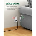 thumbnail image 4 of DEWENWILS 3 FT Green Indoor Extension Cord for Christmas 16 AWG 3 Prong Flat Plug Power Strip 2 Pack, 4 of 7