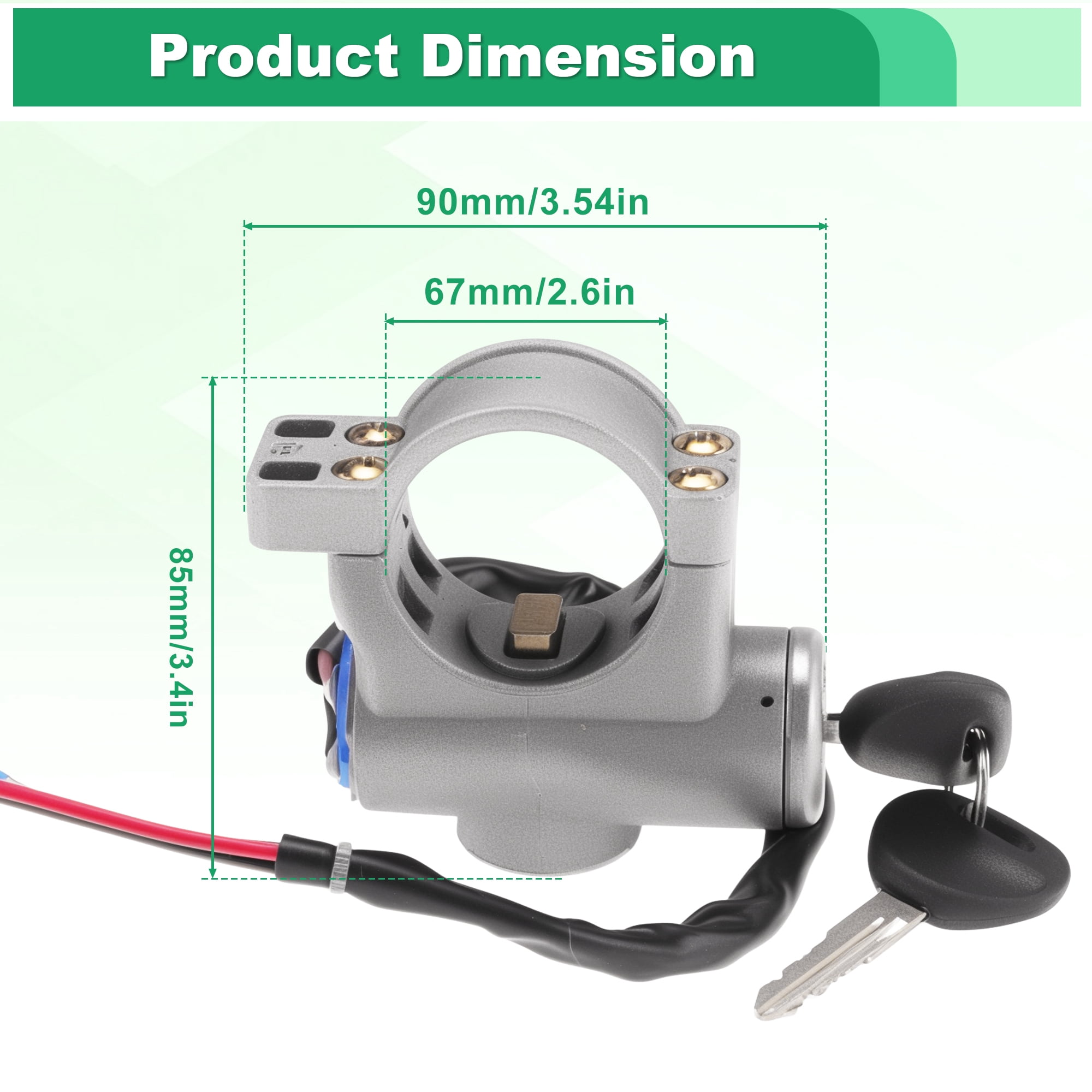 Unique Bargains 372001150100 Ignition Switch Lock Set with Keys for Hisun UTV