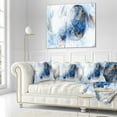 thumbnail image 3 of Designart Colored Smoke Dark Blue - Abstract Throw Pillow - 16x16, 3 of 5