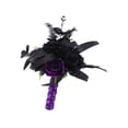 thumbnail image 4 of Flores artificiales de rosas con hojas negras, púas florales, regalo coleccionable, ramo de flores góticas para el hogar, fiesta temática, decoración rosa negra, 4 of 8