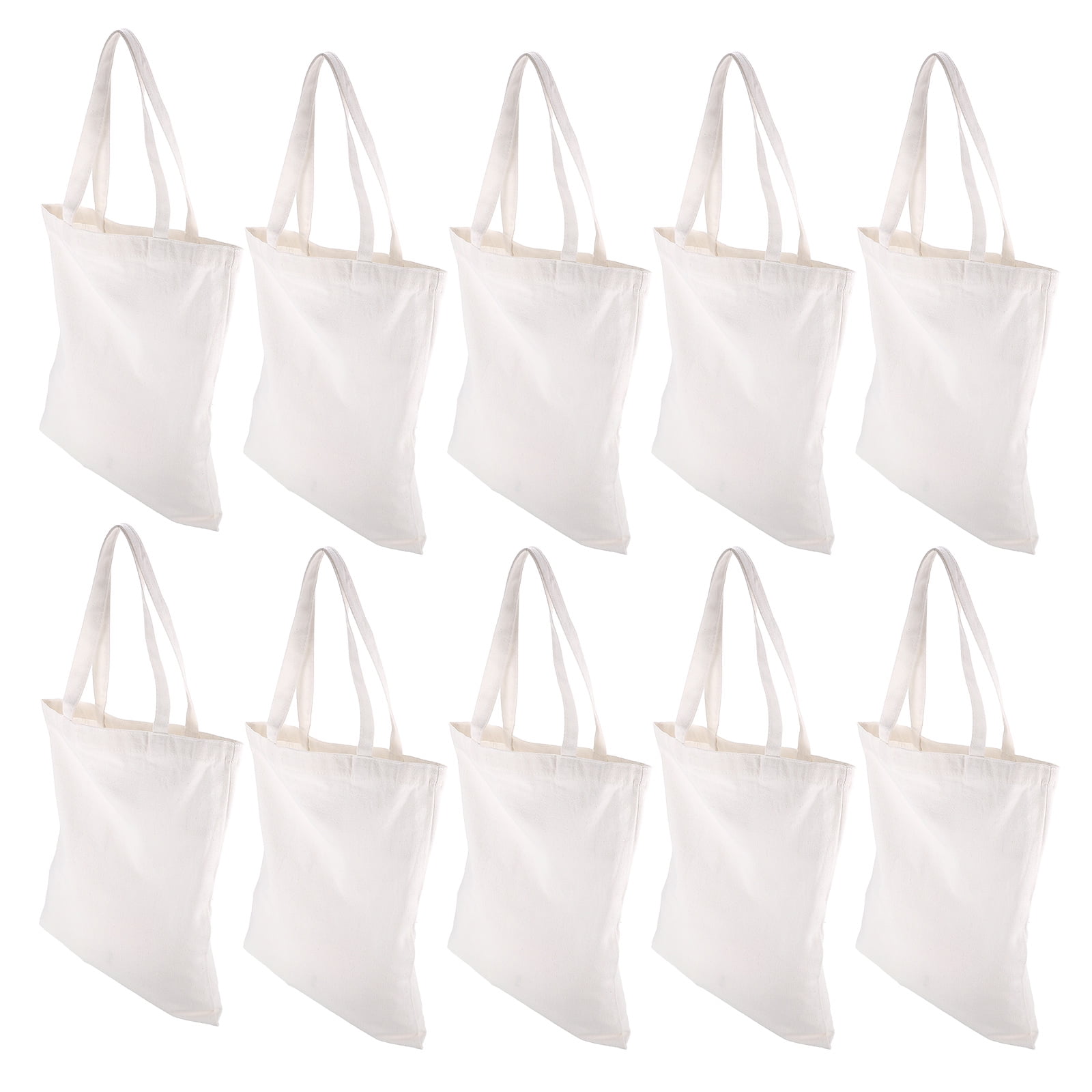 stonechic 24 Pieces Sublimation Tote Bags Blank Canvas Tote Bags Grocery  Bags for Heat Transfer Vinyl DIY Crafting White