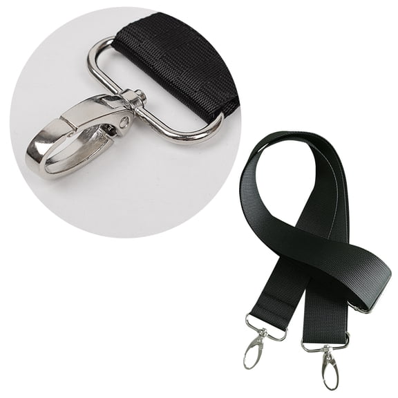 Clispeed Black Bag Shoulder Strap for Computer Backpack with Stable Length and Swivel Clasps