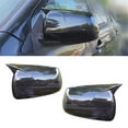 thumbnail image 2 of Furulu Pair Carbon Fiber Look Rear View Mirror Cover Cap For Mitsubishi Lancer 2008-12, 2 of 5