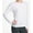 White, variant on Womens Lace up Long Sleeve Jewel Neck Top