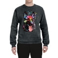 thumbnail image 2 of Wild Bobby Dean Russo German Shepherd Dog Lover Unisex Crewneck Graphic Sweatshirt, Heather Black, Large, 2 of 5