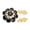 Gold black, variant on Button Covers Detachable Shirt Button Clips Rhinestones Buttons Flower Button Decorative Button