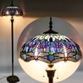 thumbnail image 6 of Tiffany Floor Lamp Base Only, For 16-24 Inch Stained Glass Lampshade Height 62 Inch Bronze Finished Resin Base Antique Standing Lighting Werfactory Lamps For Living Room Bedroom Coffee Bar Table Gift, 6 of 10