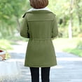 thumbnail image 6 of Lisingtool Womens Tops Women's Solid Color Mid Length Lamb Suede Cotton Coat Winter Coat Large Size Coat Womens Winter Coats Army Green, 6 of 6